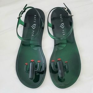 Katy Perry Green jelly cactus sandals